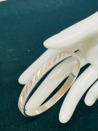 Monet Silver Glitter Bangle